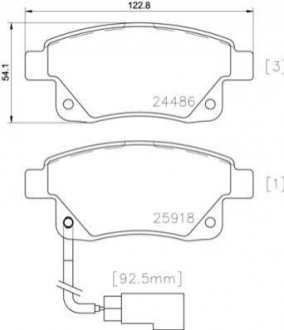 P24066 BREMBO Гальмівні колодки дискові