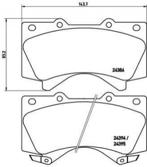 P83107 BREMBO Гальмівні колодки дискові