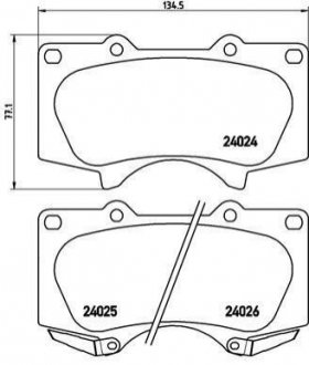 P83102 BREMBO Тормозные колодки дисковые