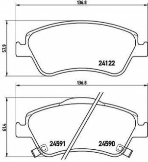 P83079 BREMBO Гальмівні колодки дискові