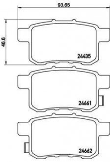 P28072 BREMBO Тормозные колодки дисковые