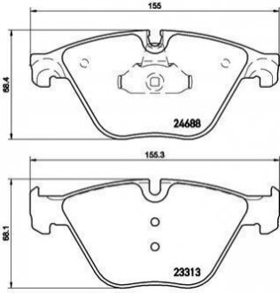 P06074 BREMBO Гальмівні колодки дискові