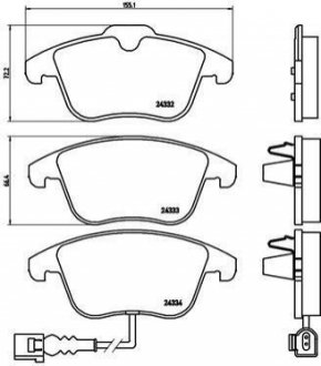 P85112 BREMBO Тормозные колодки дисковые