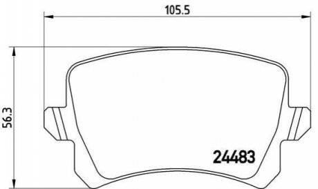 P85108 BREMBO Тормозные колодки дисковые