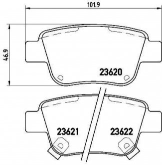 P83047 BREMBO Гальмівні колодки дискові