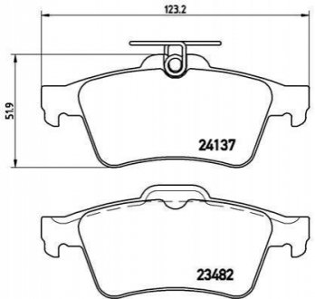 P59042 BREMBO Тормозные колодки дисковые