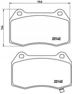 P56047 BREMBO Гальмівні колодки дискові