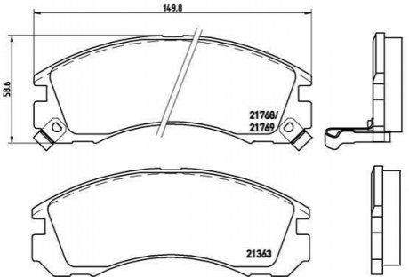 P54017 BREMBO Тормозные колодки дисковые