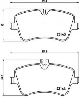 P50045 BREMBO Тормозные колодки дисковые