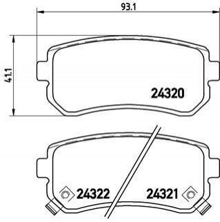 P30025 BREMBO Тормозные колодки дисковые