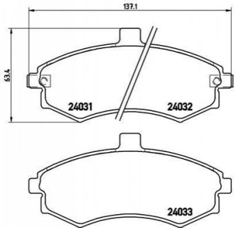 P30020 BREMBO Тормозные колодки дисковые