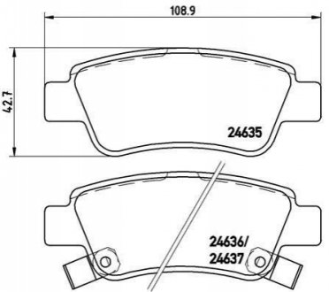 P28046 BREMBO Тормозные колодки дисковые