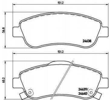 P28045 BREMBO Гальмівні колодки дискові