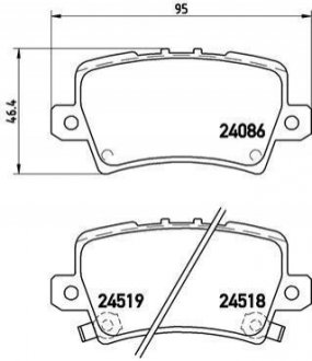 P28038 BREMBO Гальмівні колодки дискові