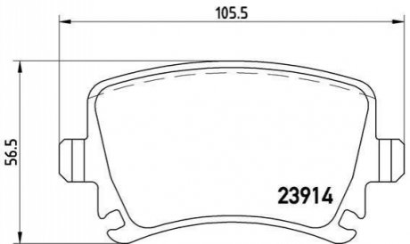 P85095 BREMBO Тормозные колодки дисковые