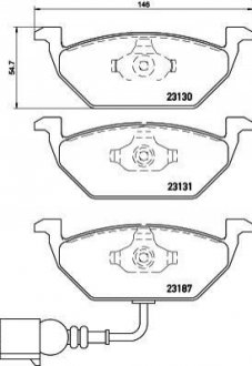 P85072 BREMBO Тормозные колодки дисковые