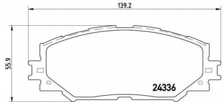 P83082 BREMBO Тормозные колодки дисковые