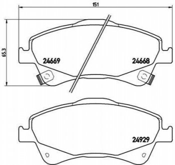 P83109 BREMBO Тормозные колодки дисковые