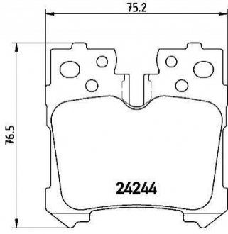 P83076 BREMBO Тормозные колодки дисковые