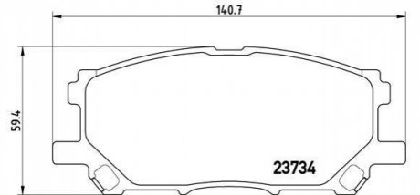 P83067 BREMBO Тормозные колодки дисковые