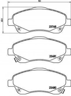 P83046 BREMBO Гальмівні колодки дискові