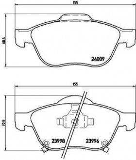 P83043 BREMBO Тормозные колодки дисковые