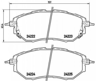 P78017 BREMBO Гальмівні колодки дискові