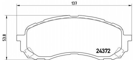 P78015 BREMBO Тормозные колодки дисковые