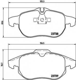 P59043 BREMBO Тормозные колодки дисковые