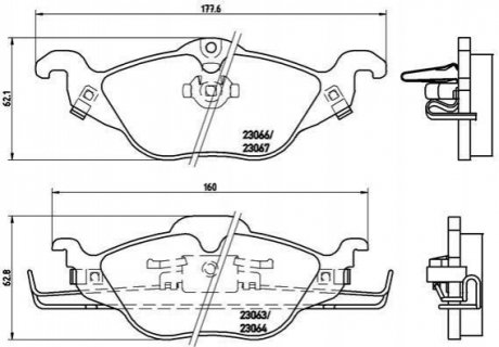 P59030 BREMBO Гальмівні колодки дискові