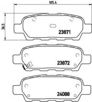 P56046 BREMBO Гальмівні колодки дискові