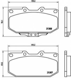 P56025 BREMBO Гальмівні колодки дискові