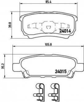 P54034 BREMBO Гальмівні колодки дискові