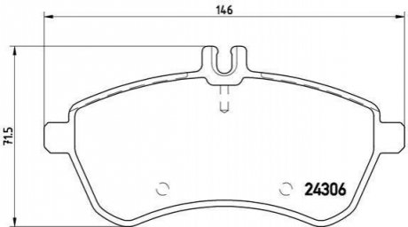 P50070 BREMBO Тормозные колодки дисковые