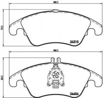 P50069 BREMBO Гальмівні колодки дискові