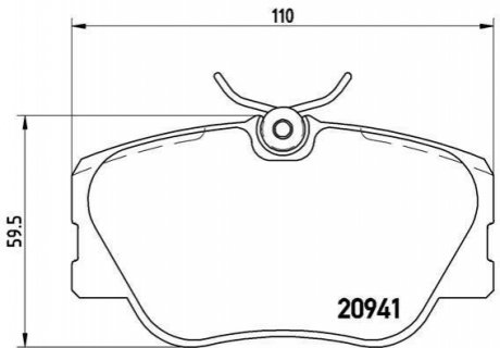 P50008 BREMBO Тормозные колодки дисковые