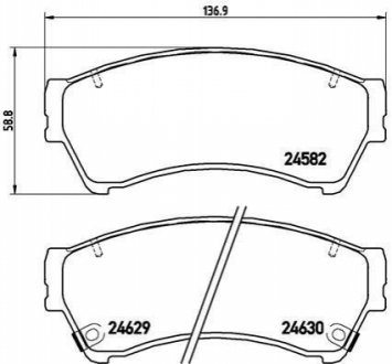 P49039 BREMBO Гальмівні колодки дискові