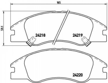 P30042 BREMBO Тормозные колодки дисковые