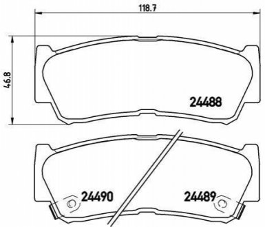 P30037 BREMBO Тормозные колодки дисковые