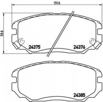 P30038 BREMBO Гальмівні колодки дискові