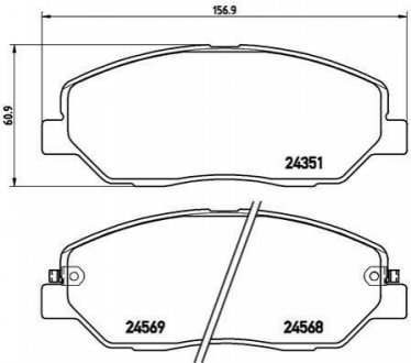 P30036 BREMBO Гальмівні колодки дискові