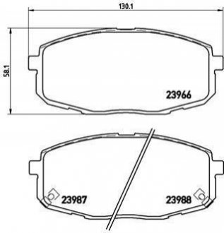 P30034 BREMBO Гальмівні колодки дискові