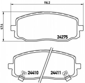 P30032 BREMBO Гальмівні колодки дискові