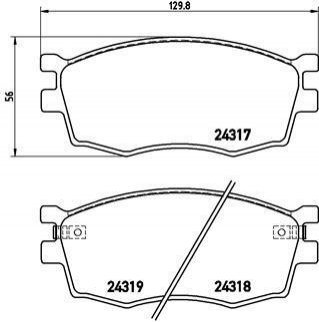 P30026 BREMBO Тормозные колодки дисковые