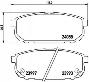 P30023 BREMBO Тормозные колодки дисковые