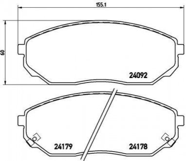 P30019 BREMBO Гальмівні колодки дискові