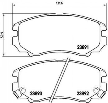 P30018 BREMBO Гальмівні колодки дискові