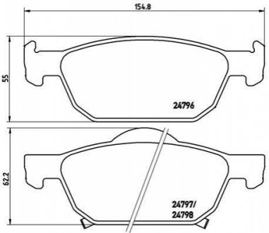 P28044 BREMBO Тормозные колодки дисковые