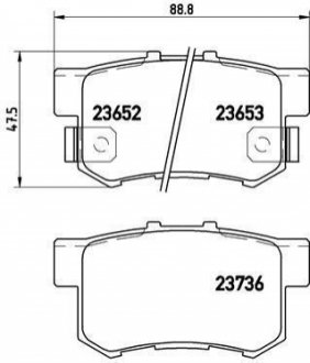 P28039 BREMBO Гальмівні колодки дискові