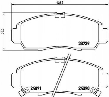 P28034 BREMBO Тормозные колодки дисковые